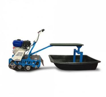 Мотобуксировщик НЕВА МС-1К с санями и сиденьем в Томске