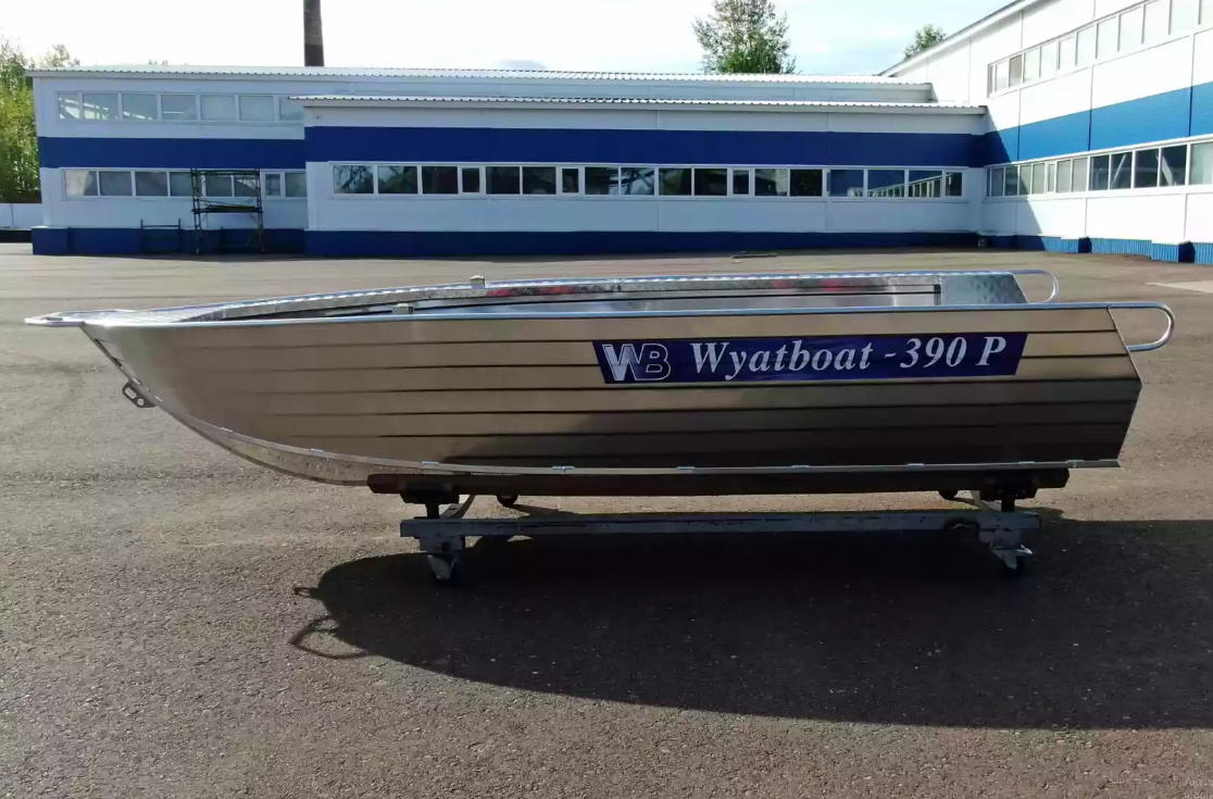 Алюминиевая лодка Wyatboat-390РМ увеличенный борт в Томске