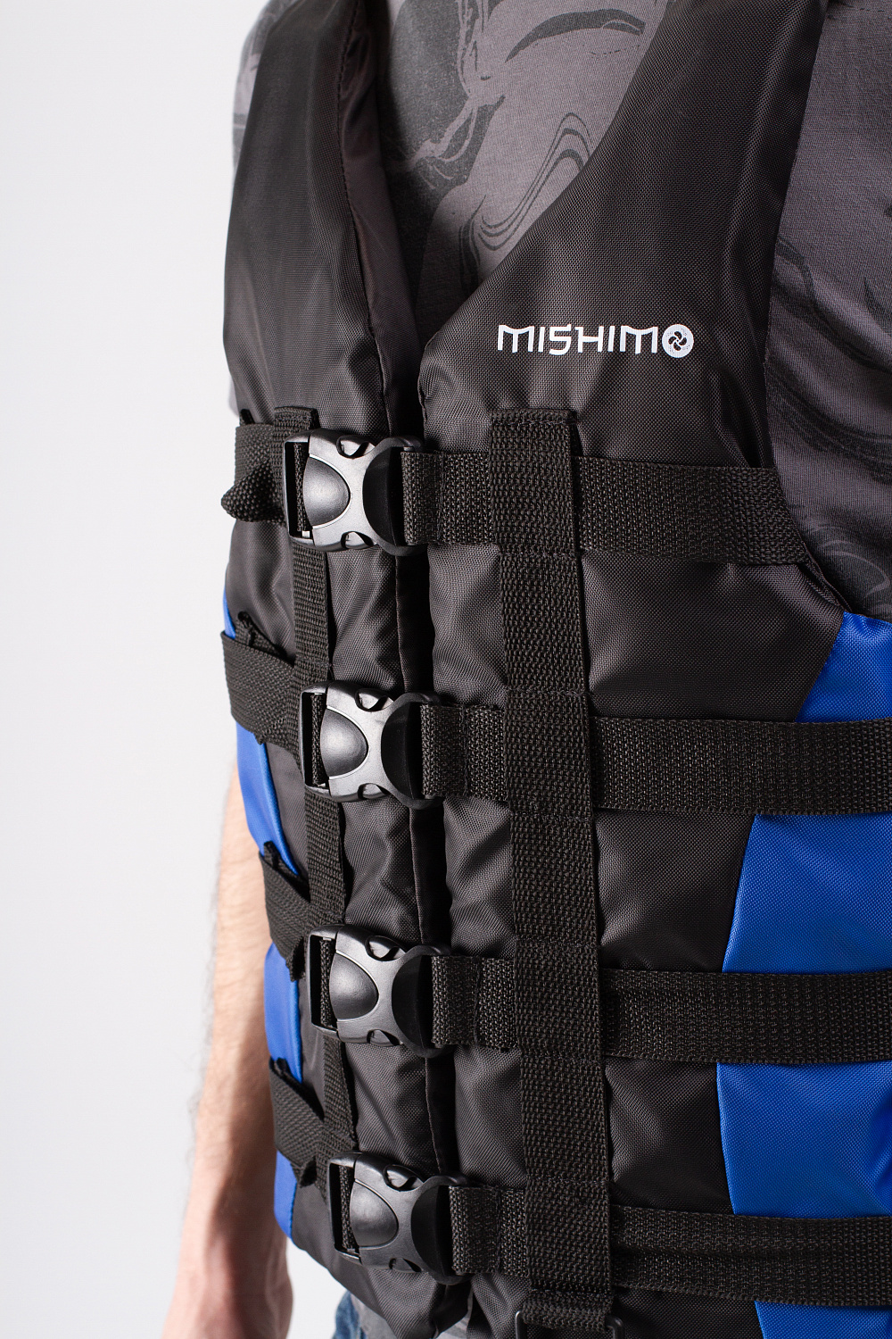 Жилет спасательный MISHIMO PRO Премиум качества Черно-синий в Томске