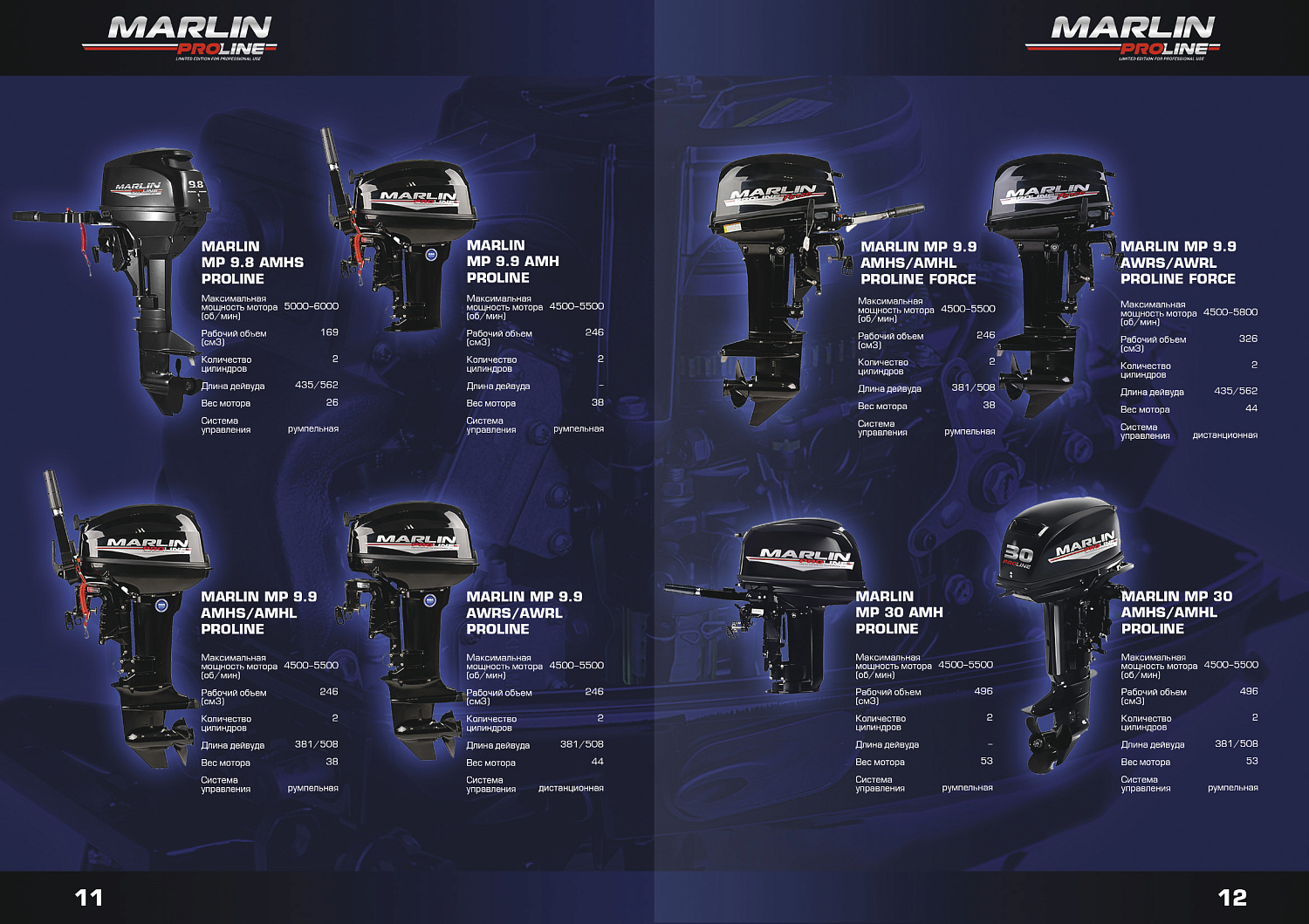 Лодочный мотор MARLIN PROLINE MP 9.9(15) AWRL в Томске