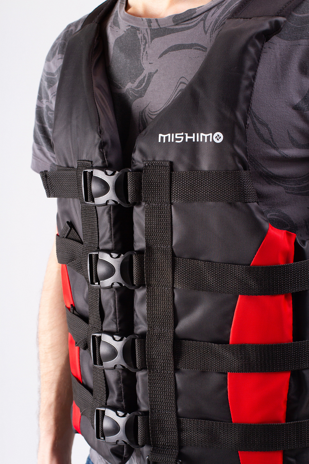 Жилет спасательный MISHIMO PRO Премиум качества Черно-красный в Томске
